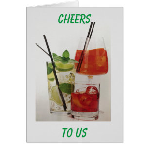 LÅT OSS CLEBRATE "US" VÅRA "ANNIVERSARY" CHEERS! HÄLSNINGSKORT