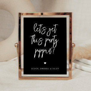 Låt oss contemporary svart hämta den här party-pek poster