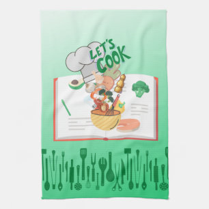 Låt oss Cook Kids Kökshandduk