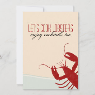 Låt oss Cook Lobsters Bake-inbjudan Inbjudningar