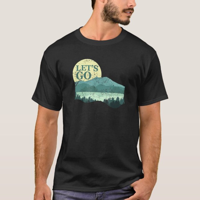 Låt oss Coolan Go Mountains Hking Camping Camper O T Shirt (Framsida)