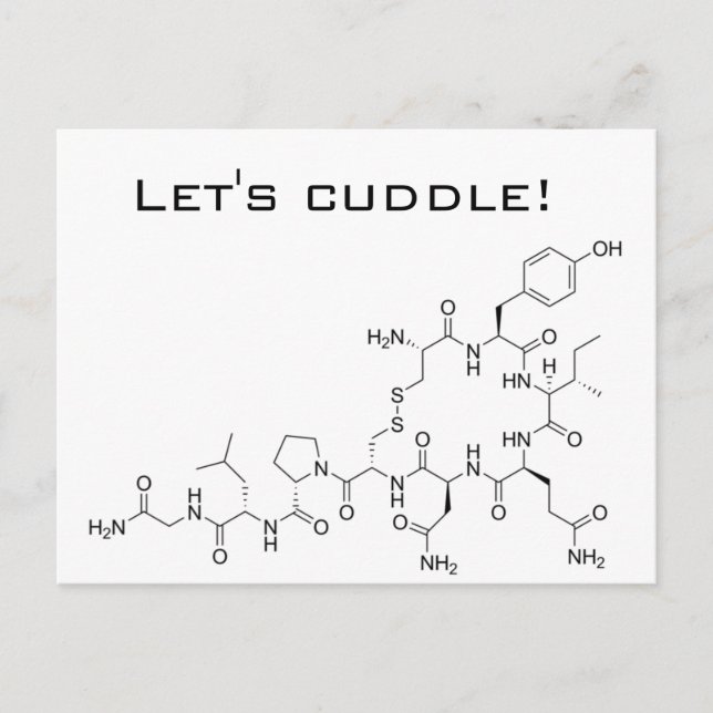 Låt oss cuddle! Oxytocin Vykort (Framsida)