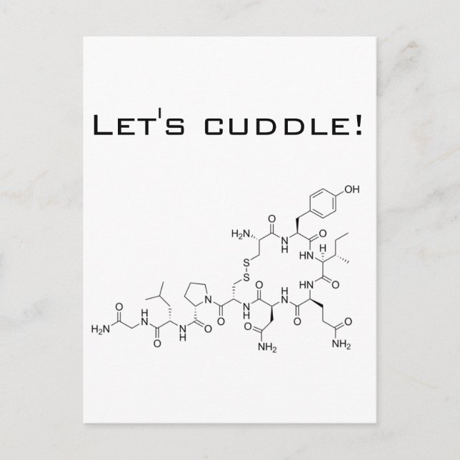Låt oss cuddle! Oxytocin Vykort (Framsida)
