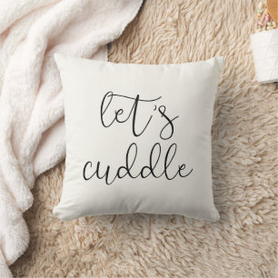 Låt oss cuddle söt typografi kudde