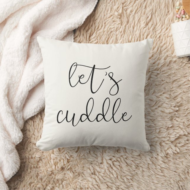 Låt oss cuddle söt typografi kudde (Filt)
