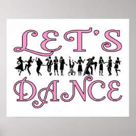 Låt oss Dance Dancing Par Poster