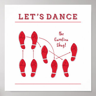 Låt oss Dance the Carolina Shag Poster