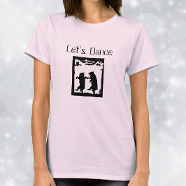 Låt oss dansa Björnar Svart Silhuett T Shirt