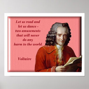 Låt oss dansa - Voltaire citat - konsttryck Poster