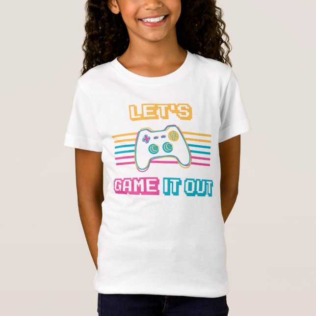 Låt oss dig spela ut den - Retro stil T Shirt (Framsida)