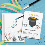 Låt oss do Magic Kids Joint Födelsedagsfest Inbjudningar<br><div class="desc">Födelsedagsfest inbjudan-kortet låt oss magiska barn gör en svart, vit och blå magisk födelsedagskalender. Kortdesignen visar en magikhatt, trollspö, spelkort och dice. 🖹 Infoga din text 🎨 Redigera fyllning eller bakgrundsfråga för färg och inslag färg 📧 fråga om anpassad design beatecisse@kbmd3signs.com 🌐 Besök för tips och idéer om färg, konst...</div>