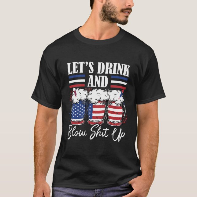 Låt oss Drag- och uppblåsning av Fireworks T Shirt (Framsida)