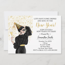 Låt oss dricka till Ring under det nya året Glitte Inbjudningar