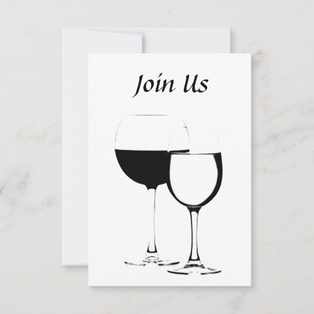 *LÅT OSS DRINK NÅGRA VIN*-COOLOR INBJUDNINGAR (Framsida)