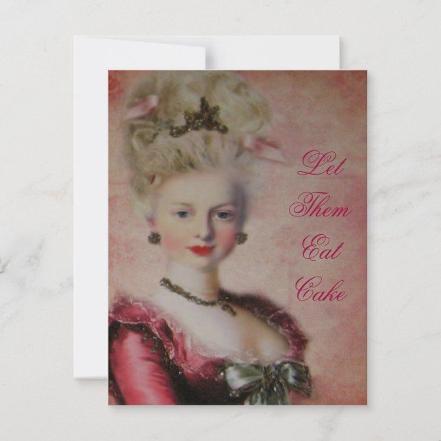Låt oss Eat Cake Marie Antoinette ~ Inbjudningar (Framsida)