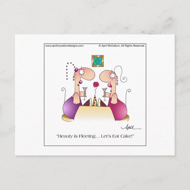 LÅT OSS EAT CAKE! Vykort från April McCallum (Framsida)