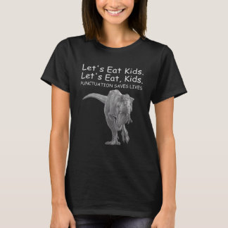 Låt oss eat Kids interpunktion Sparar liv Grammar T Shirt