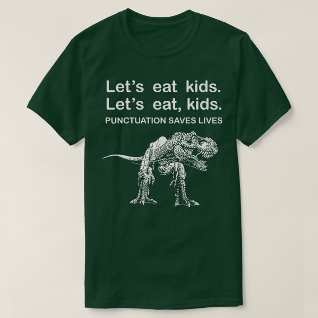 Låt oss eat Kids interpunktion Sparar liv Lundny G T Shirt (Design framsida)