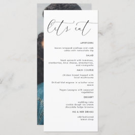 Låt oss Eat Modern Minimalist Bröllop Midmeny