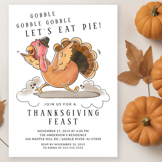 Låt oss Eat Paj Thanksgiving Inbjudningar (Skapare uppladdad)