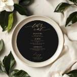Låt oss Eat Round Bröllop-menykort för plåt Meny<br><div class="desc">Ett enkelt menykort för calligraphy bröllop i chic. Jag erbjuder en kostnadsfri anpassningstjänst. Om du har några frågor eller speciella förfrågningar kan du kontakta mig.</div>