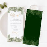 Låt oss Eat Whimsical Grönt Guld Gräs Cone Bröllop Meny<br><div class="desc">Gå in i en värld av fantasi med vår Whimsical Grönt och Guld Gräs Cone Bröllopsinbjudans, Signage och Decor-samling. Bygg upp naturens rusande charm med dessa vackra konstruktioner som innehåller en kraftig grön och skarp accent från guld, inspirerad av gräs-konernas skönhet. Låt kärlek blomma som skogen vid julen med inbjudningar...</div>