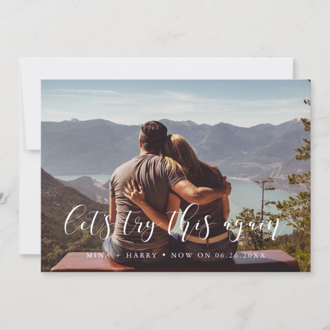 Låt oss elegant försök att uppdatera bröllop igen meddelande (Framsida)