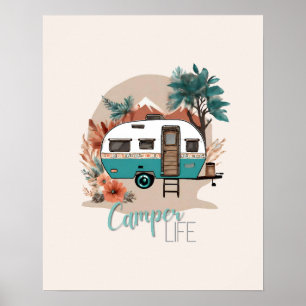 Låt oss en Äventyr Boho-videokamera Poster
