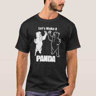 Låt oss en panda Black and White Polar Bear Pan T Shirt