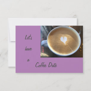 Låt oss ett gratulationskort för kaffedatum kort