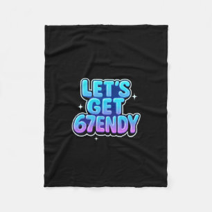 Låt oss få 67endy Alpha Meme Gen-z Vibes Fleecefilt