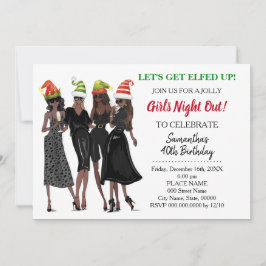 Låt oss få äldre julafton ute på födelsedagen inbjudningar