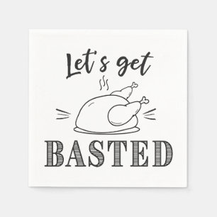 Låt oss få Bastad Thanksgiving Napkins Pappersservett