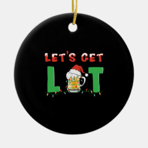 _Låt oss få belysta christmas vibes lycklig-tid Julgransprydnad Keramik