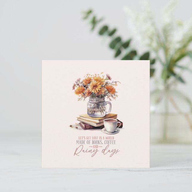 Låt oss få Borttappad - Bokar, kaffe och regnbåge (Stående Fram)