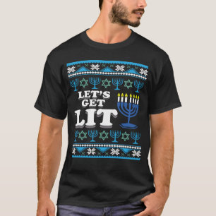 Låt oss få den judiska ugglan Hanukkah-julen T Shirt