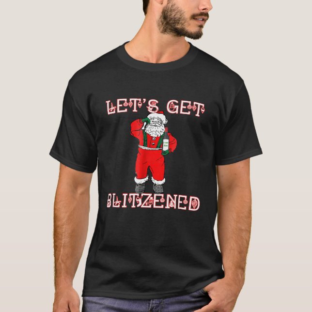 Låt oss få den lilla jultomten Vin jul. T Shirt (Framsida)