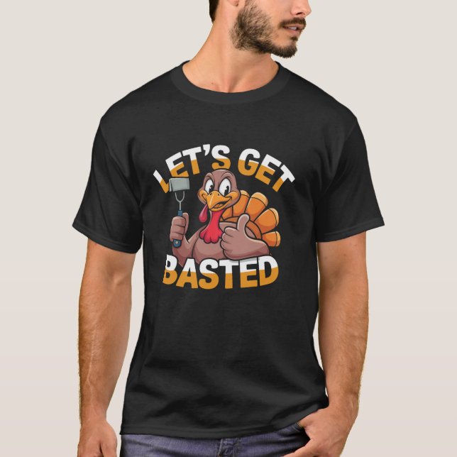 Låt oss få den stinkande Thanksgivingen Turkiet T Shirt (Framsida)
