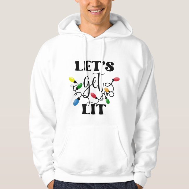 Låt oss få en fantastisk jul hoodie (Framsida)
