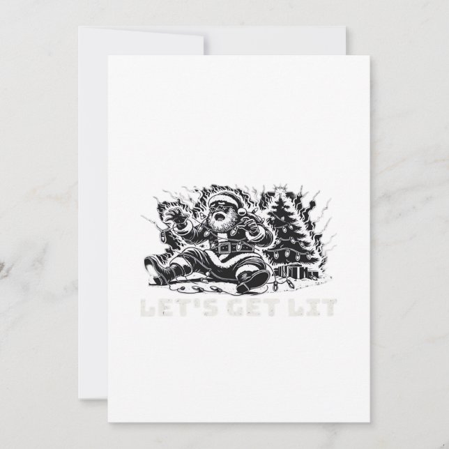 Låt oss få en fantastisk rolig julstämning Klassik Julkort (Framsida)