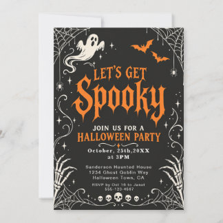 Låt oss få en kuslig gotisk Halloween-fest Inbjudningar