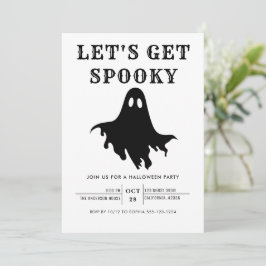 Låt oss få en modern och chic Halloween-fest Inbjudningar