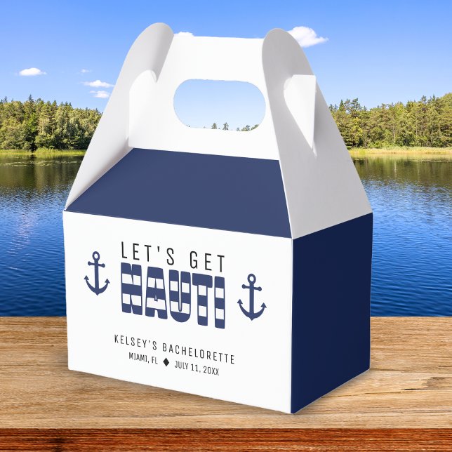 Låt oss få en rolig möhippa presentaskar (Let's Get Nauti Bachelorette Party Favor Boxes
)