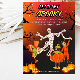 Låt oss få en skräckinjagande Halloween-fest Inbjudningar