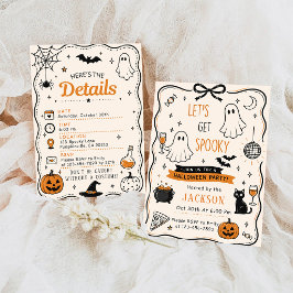 Låt oss få en skräckinjagande Halloweenfest Inbjudningar