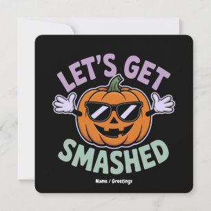 Låt oss få en smaklig pumpkin Costume Halloween Inbjudningar
