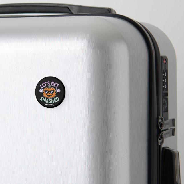 Låt oss få en smaklig pumpkin Costume Halloween Magnet (In Situ (Luggage))