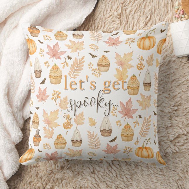 Låt oss få ett tal med Pumpkins, Löv & Cupcoa Kudde (Filt)