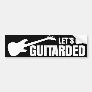 Låt oss få Guitarded Bildekal