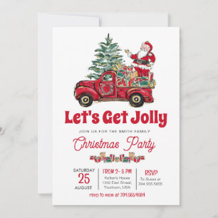 Låt oss få Jolly jul Party Inbjudan